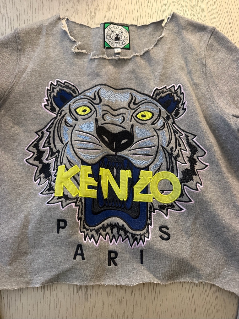 Kenzo Grey Tiger Logo Sweatshirt - Picture 4 of 5